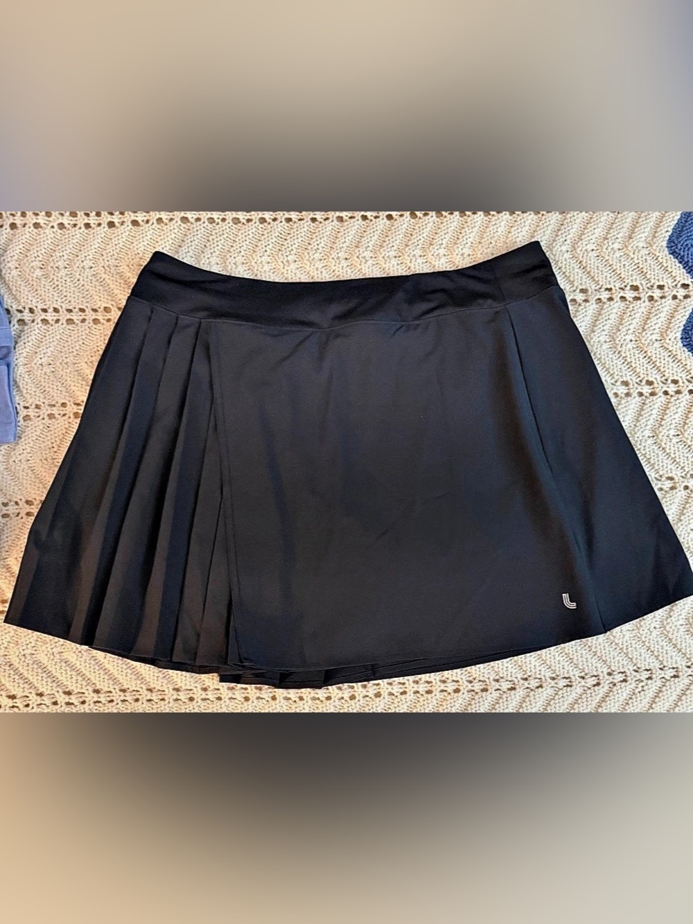 Lole Asymmetrical Pleated Skort Black Large